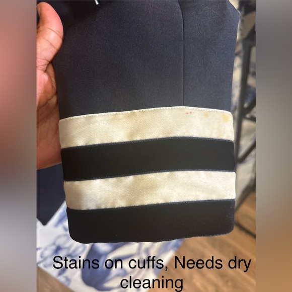 Balmain Paris Authentic Double Breast Deep Navy Blazer with Velvet Trim - Picture 13 of 16